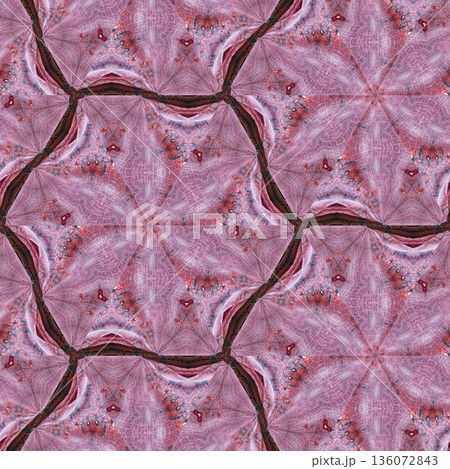 Abstract floral design features a pattern with rich textures and relief details. Soft pink, earthy brown, and muted blue tones add depth, making it ideal for textiles, wallpaper and fashion prints Abstract floral design features a pattern with rich textures and relief details. Soft pink, earthy brown, and muted blue tones add depth, making it ideal for textiles, wallpaper and fashion prints 136072843