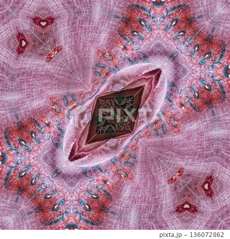 Abstract floral design features a pattern with rich textures and relief details. Soft pink, earthy brown, and muted blue tones add depth, making it ideal for textiles, wallpaper and fashion prints Abstract floral design features a pattern with rich textures and relief details. Soft pink, earthy brown, and muted blue tones add depth, making it ideal for textiles, wallpaper and fashion prints 136072862