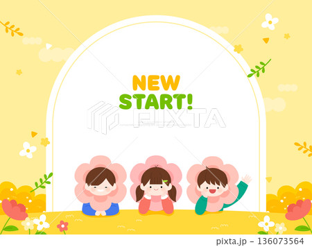 New Semester Children Student Illustration Template New Semester Children Student Illustration Template 136073564