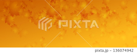 Bright orange autumn fall abstract background with maple leaves Bright orange autumn fall abstract background with maple leaves 136074942