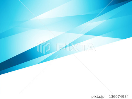 Bright blue low poly abstract geometric tech minimal background 136074984