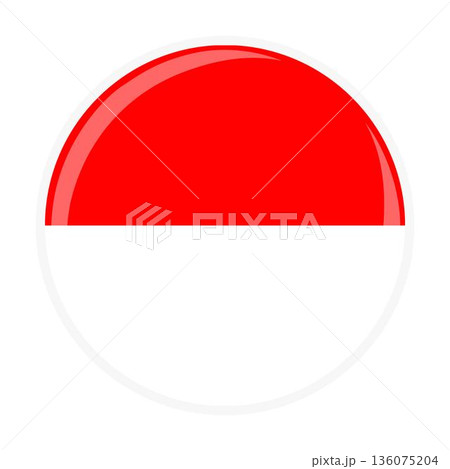 Indonesia national round circle flag emblem official icon 136075204