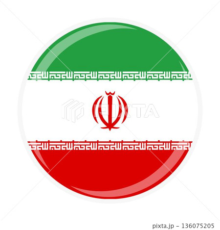 Iran national round circle flag emblem official icon Iran national round circle flag emblem official icon 136075205