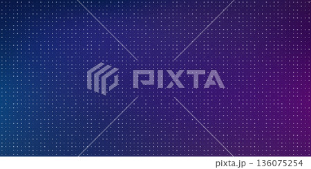 Neon AI dot gradient bg. Blue, pink and purple gradient background. Abstract digital pattern with pixel elements grid. Vibrant cyber futuristic texture. Modern vector illustration 136075254