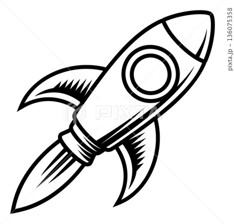 Space Rocket Ship Spaceship Rocketship Cartoon Space Rocket Ship Spaceship Rocketship Cartoon 136075358