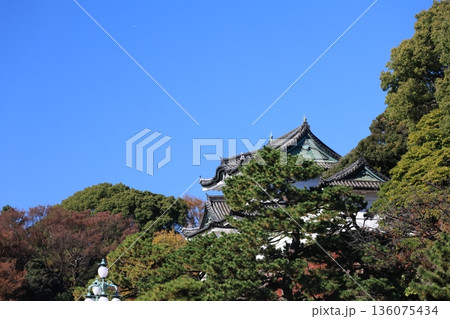 東京都千代田区江戸城趾富士見櫓の風景 東京都千代田区江戸城趾富士見櫓の風景 136075434
