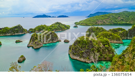 Beautiful views of the Raja Ampat Islands, West Papua, Indonesia Beautiful views of the Raja Ampat Islands, West Papua, Indonesia 136075654