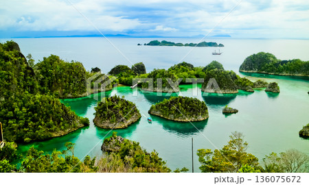 Beautiful views of the Raja Ampat Islands, West Papua, Indonesia Beautiful views of the Raja Ampat Islands, West Papua, Indonesia 136075672