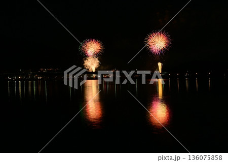 河口湖・冬花火 河口湖・冬花火 136075858