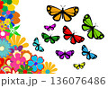 Butterfly. Vector illustration design 136076486