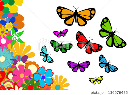 Butterfly. Vector illustration design 136076486