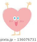 喜ぶきもちくん　ハートのキャラクター 136076731