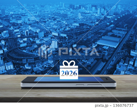 Business happy new year 2026 shop online concept 136076737