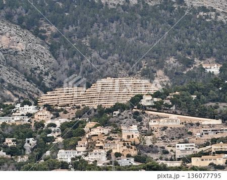 Cliffside building design, Architectural project on mountainous ridge with active development features 136077795