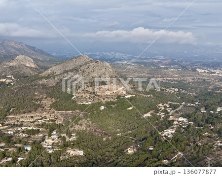 Diverse landscape imagery, Mixed land use visualization example, Illustration of varied rural and forest areas Diverse landscape imagery, Mixed land use visualization example, Illustration of varied rural and forest areas 136077877