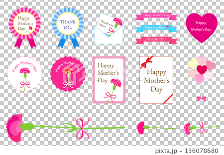 母親節的插圖集 136078680