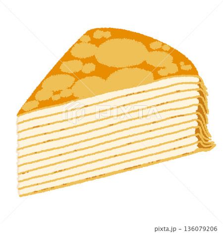 ミルクレープのイラスト 136079206