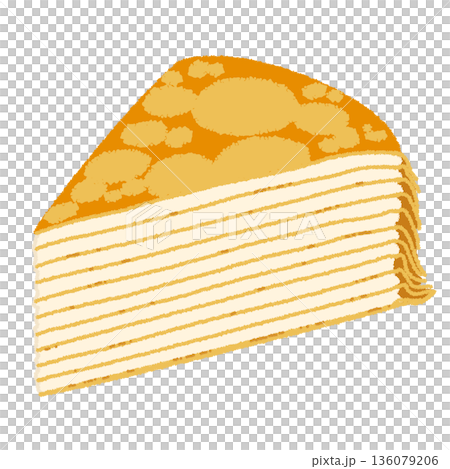 ミルクレープのイラスト 136079206