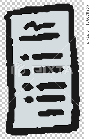 レシートの手描きイラスト 136079855