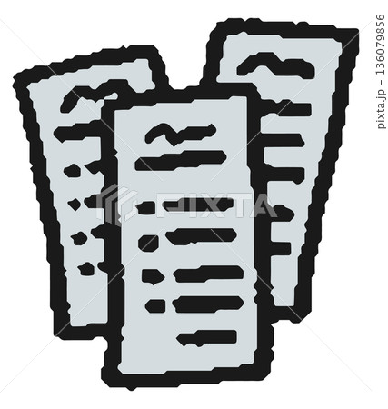 レシートの手描きイラスト 136079856