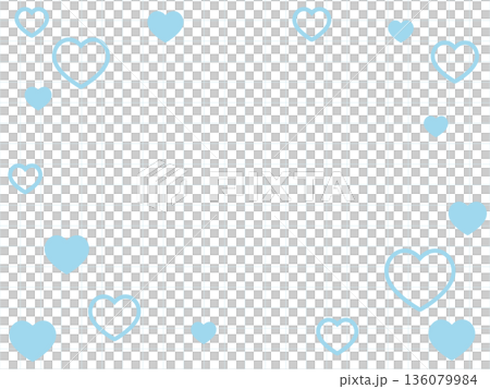 Illustration of a heart and grid line background (light blue) 136079984