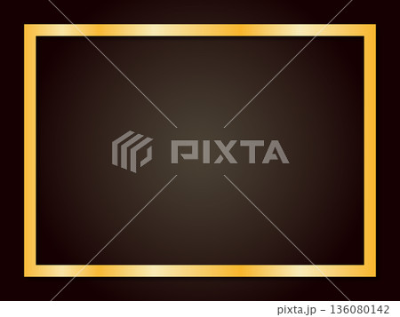 黒背景×金ラインの高級感ラグジュアリーフレーム 136080142