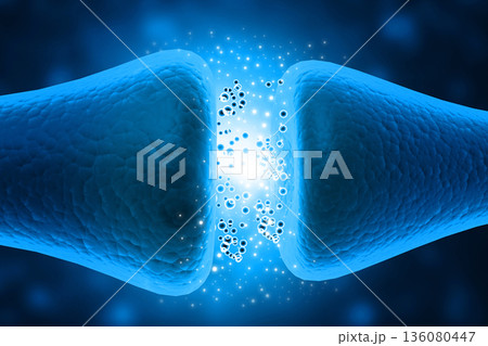 Neuron cells sending  signals 136080447