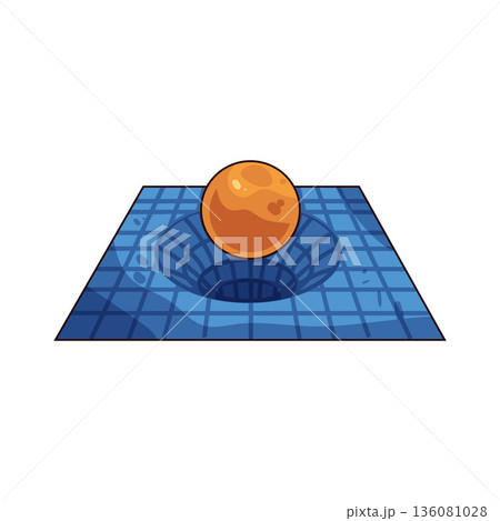 illustration of Spacetime Grid 136081028