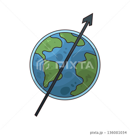 illustration of Axial Tilt illustration of Axial Tilt 136081034