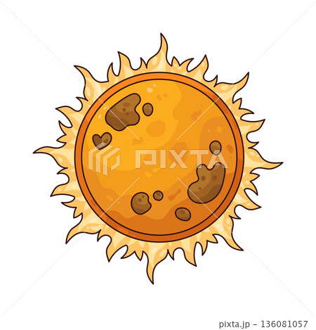 illustration of Sun Spots 136081057