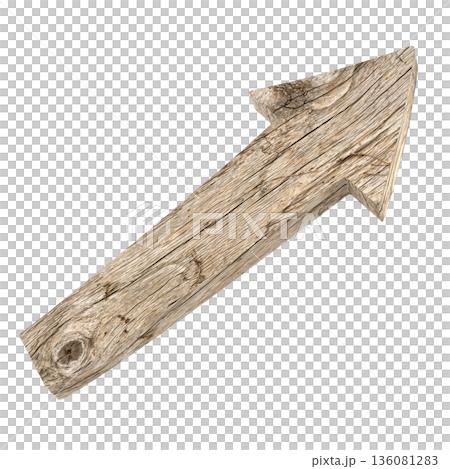 arrow sign made of wood arrow sign made of wood 136081283