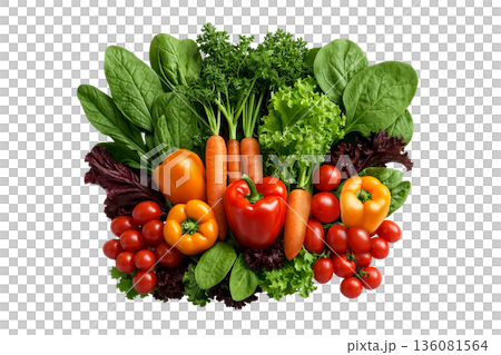 Green and yellow vegetables  136081564