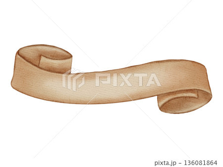 Flowing watercolor ribbon banner illustration. Hand-drawn decorative element for text, titles, wedding branding, and festive greeting cards. Vintage paper Flowing watercolor ribbon banner illustration. Hand-drawn decorative element for text, titles, wedding branding, and festive greeting cards. Vintage paper 136081864