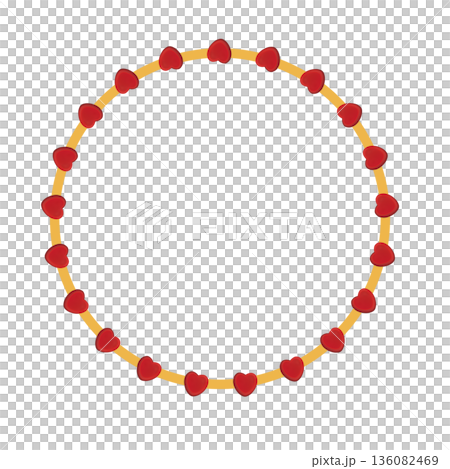 Heart-shaped chocolate wreath illustration Heart-shaped chocolate wreath illustration 136082469