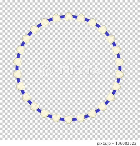 ハート型チョコレートのリースイラスト ハート型チョコレートのリースイラスト 136082522