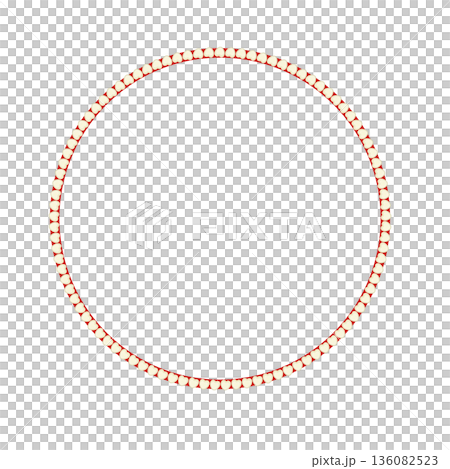 ハート型チョコレートのリースイラスト 136082523