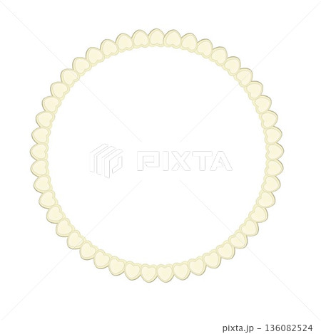 ハート型チョコレートのリースイラスト ハート型チョコレートのリースイラスト 136082524