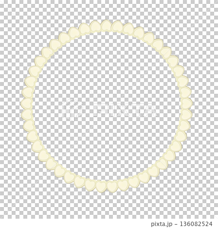 ハート型チョコレートのリースイラスト ハート型チョコレートのリースイラスト 136082524