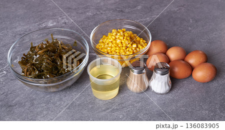 Ingredients for cooking. 136083905