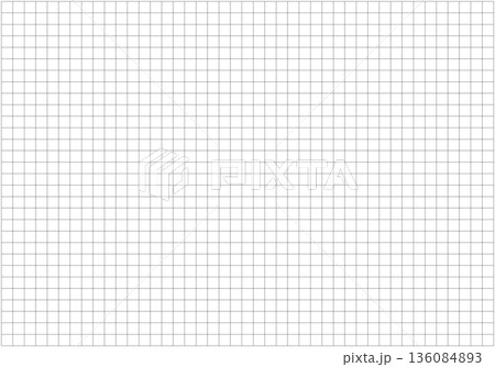 Black grid texture on white. Typographical template for notebooks productions. Mathematics grid pattern. Wide black squared grid paper. Notebook blank sheet. School, education template. 136084893