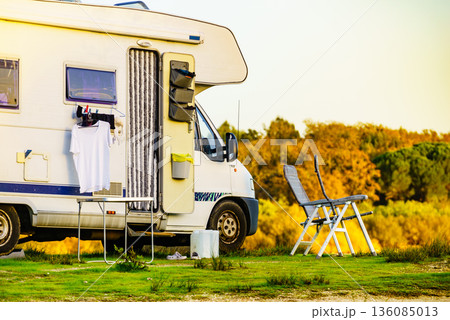 Camper rv camping on nature in Portugal Camper rv camping on nature in Portugal 136085013