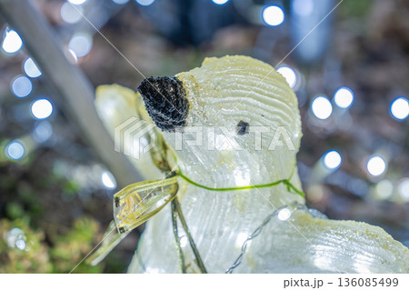 しばたファンタジーイルミネーション 光るペンギンのオブジェ 136085499