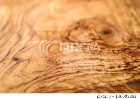 Angle closeup shot of olive wood surface 136085862