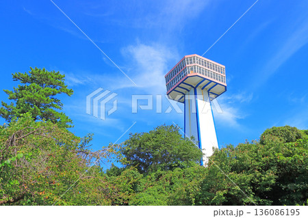 福井県坂井市、東尋坊タワーの風景 福井県坂井市、東尋坊タワーの風景 136086195