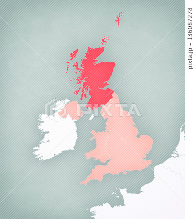 Map of United Kingdom - Scotland 136087278