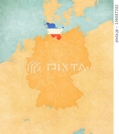 Map of Germany - Schleswig-Holstein 136087282