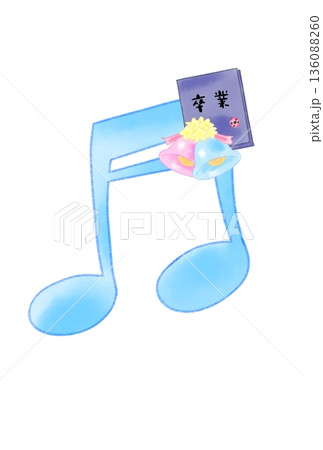 卒業アルバムの付いた音符 136088260