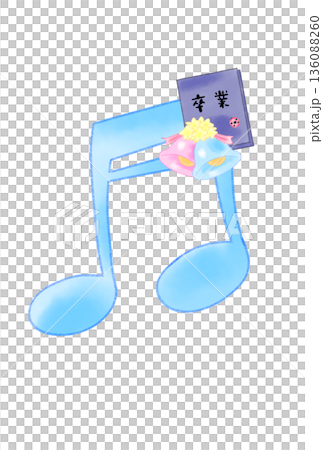 卒業アルバムの付いた音符 136088260