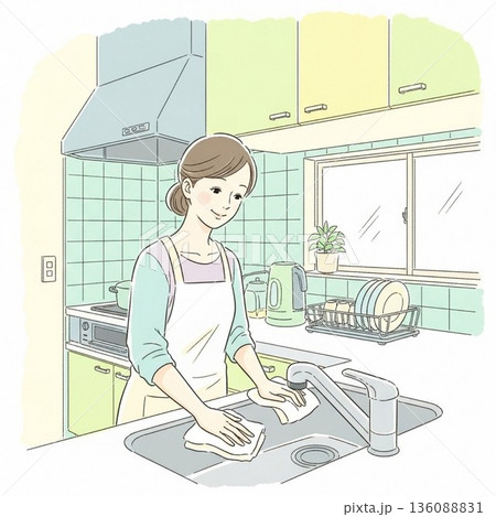 掃除のイラスト 136088831