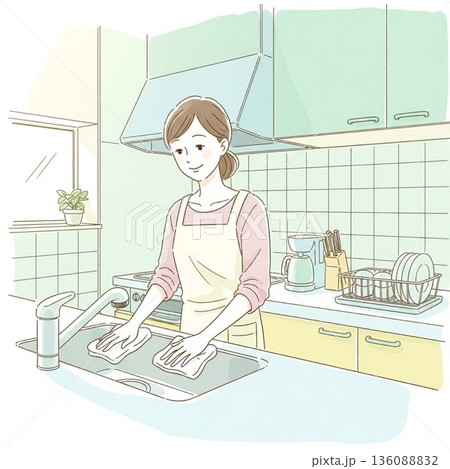 掃除のイラスト 掃除のイラスト 136088832